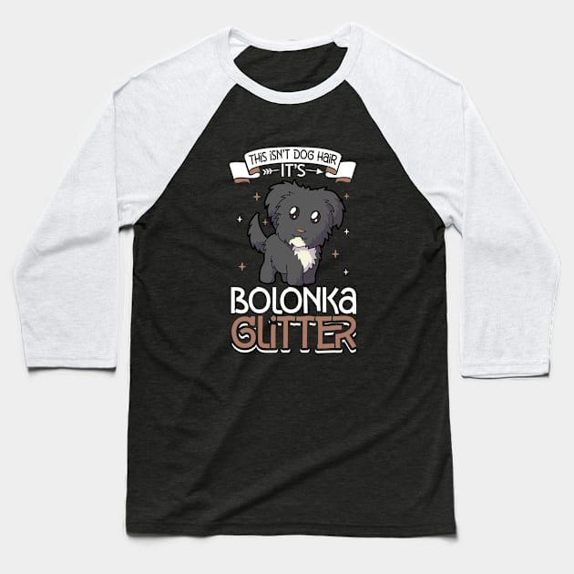 Bolonka glitter Baseball T-Shirt by Modern Medieval Design